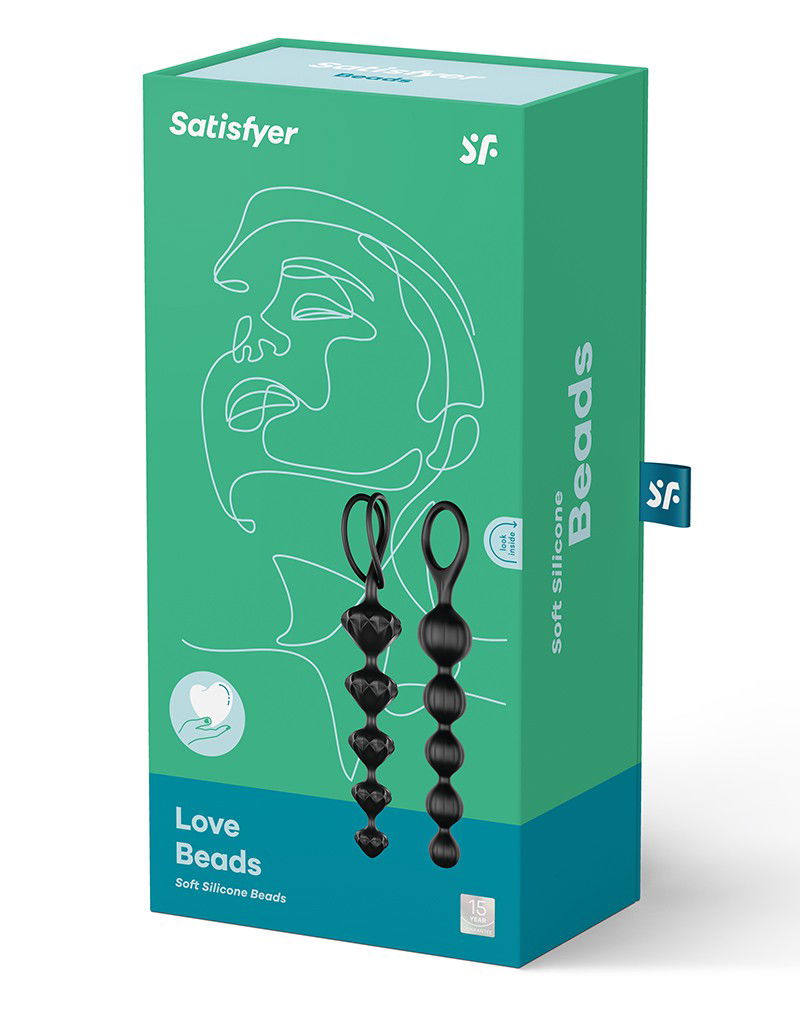 Satisfyer Love Beads – Set de 2 Bolas Anales (Negro)