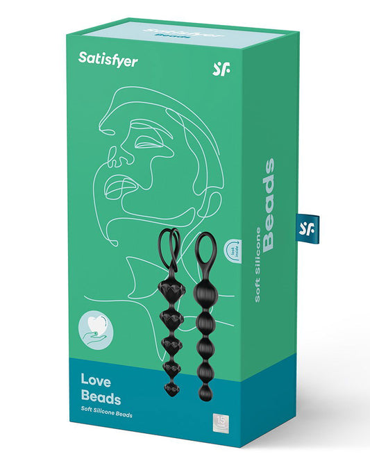 Satisfyer Love Beads – Set de 2 Bolas Anales (Negro)