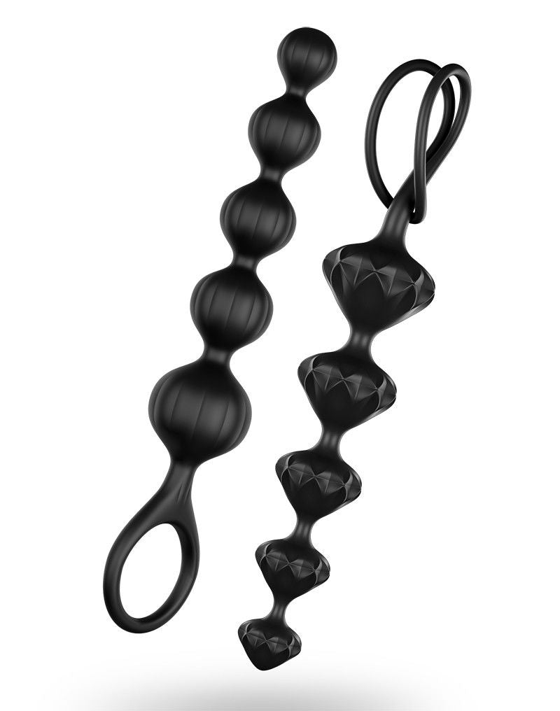 Satisfyer Love Beads – Set de 2 Bolas Anales (Negro)