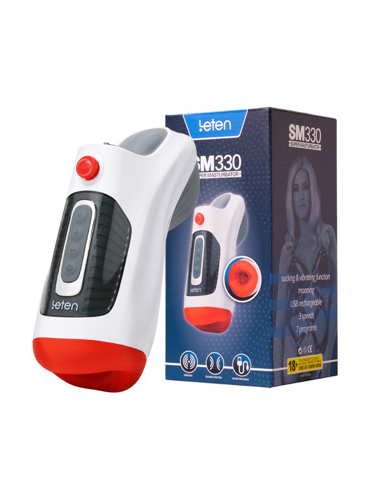 Leten - SM 330 - Automatischer Masturbator mit Vibrations-, Saug- und Stöhnfunktion