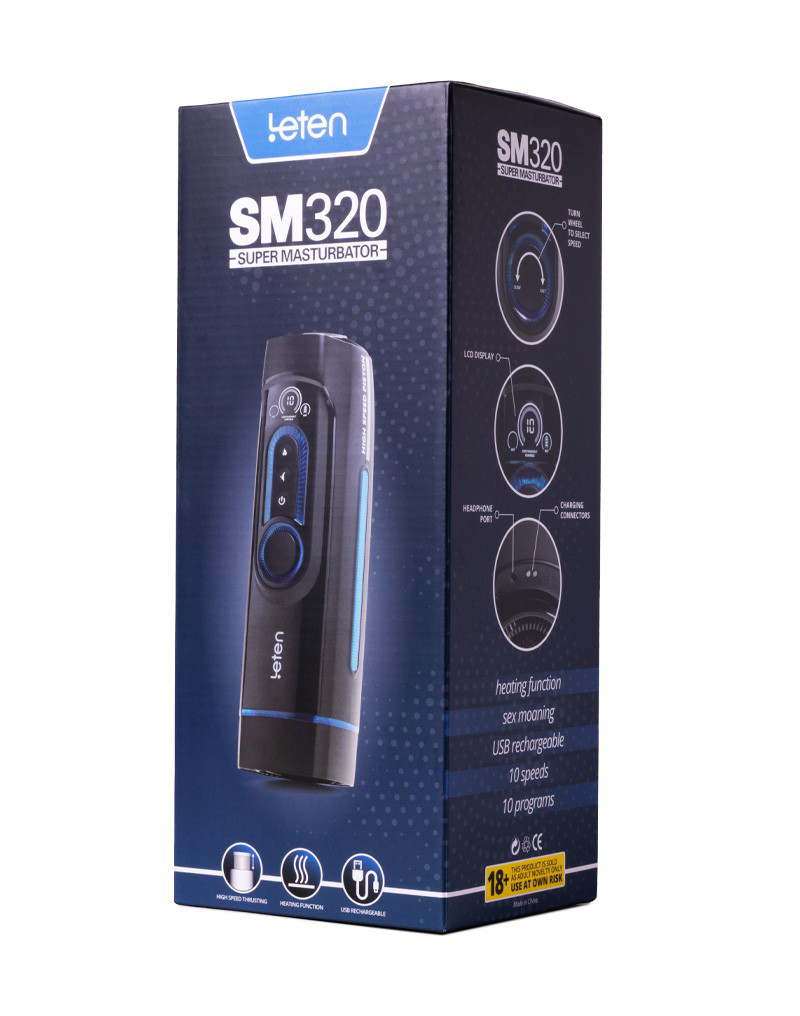 Leten - SM 320 - Automatic Masturbator with Heating, Thrusting and Moaning Function