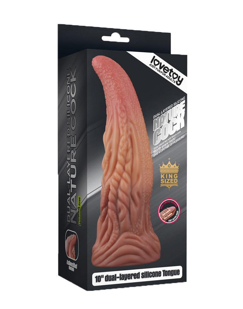 LoveToy - Dildo with Tongue 10" / 25.4 cm