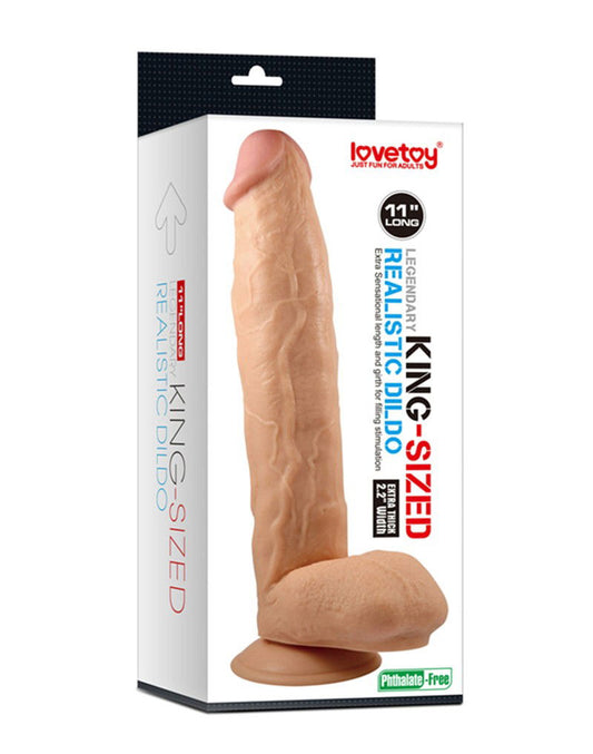 LoveToy King-Sized Legendary Realistic Dildo 28 cm (Ø 5,5 cm) – Nude