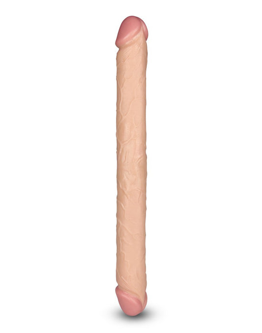 LoveToy King Size Slim Ultra Doble Dildo 45 cm – Realista y Flexible (Color Nude)