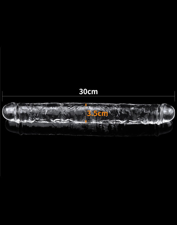 LoveToy – Flawless Clear Double Dildo 30 cm (Transparente)