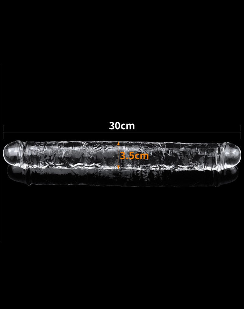 LoveToy – Flawless Clear Double Dildo 30 cm (Transparent)
