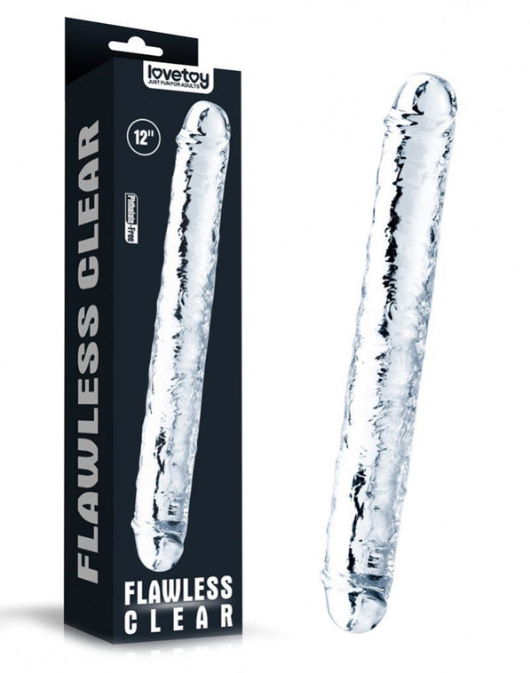LoveToy – Flawless Clear Double Dildo 30 cm (Transparente)