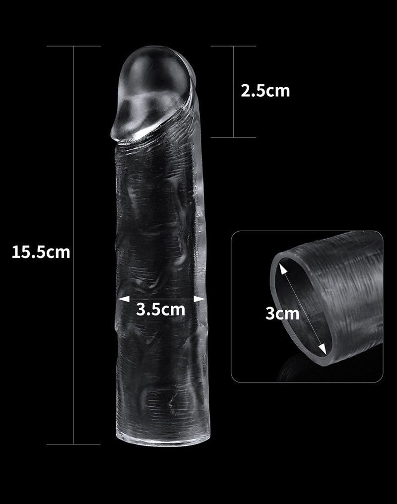 LoveToy – Flawless Clear Penis Sleeve +2.5 cm (Transparent)
