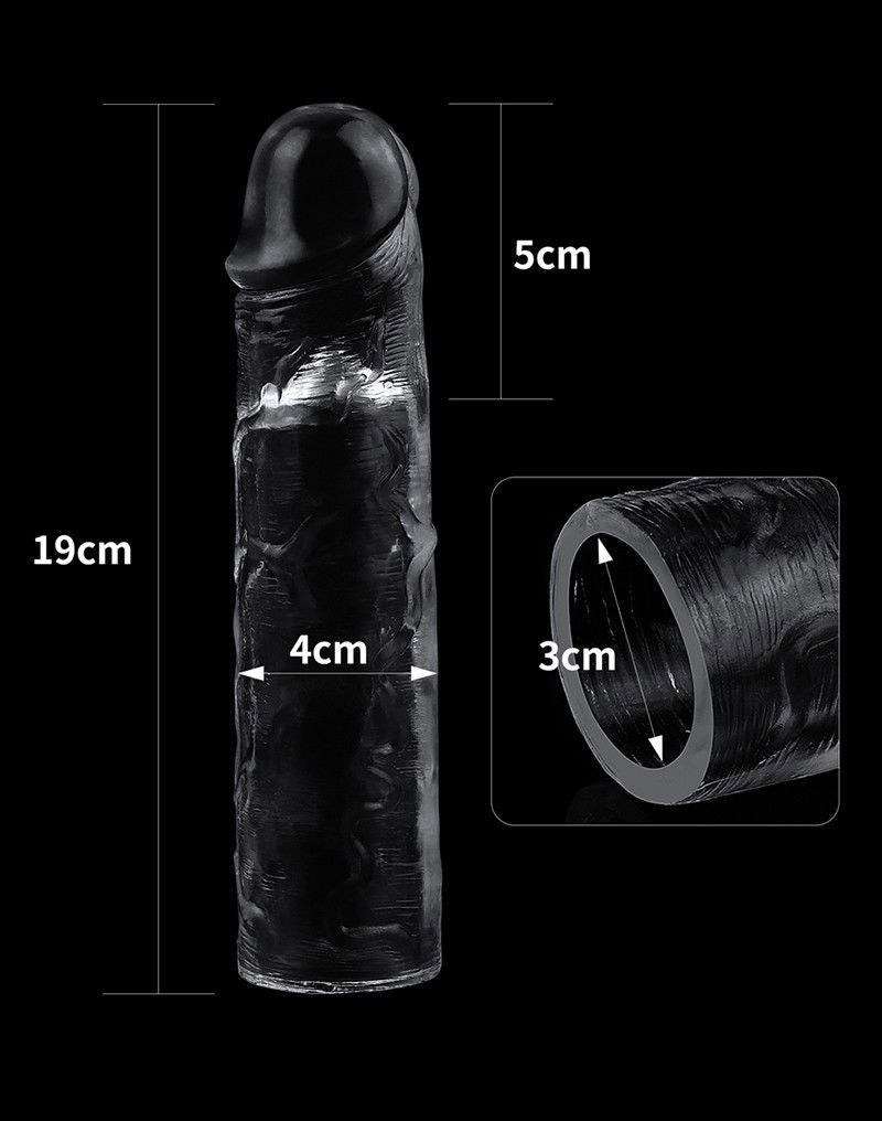 LoveToy – Flawless Clear Penis Sleeve +5 cm (Transparent)