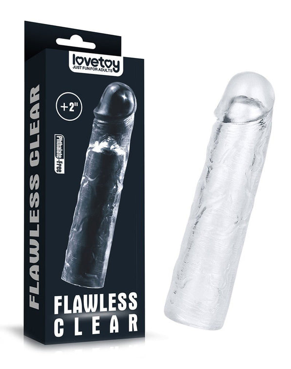LoveToy – Flawless Clear Penis Sleeve +5 cm (Transparente)