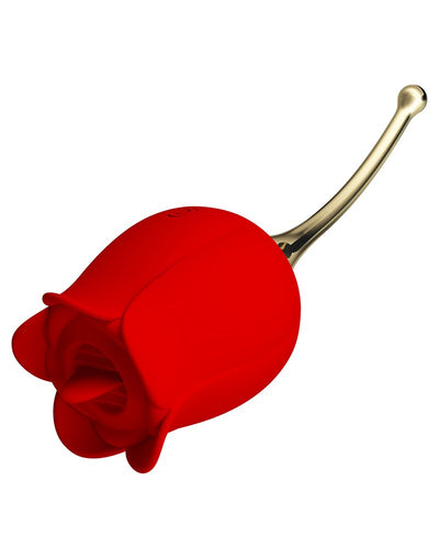 Pretty Love – Rose Lover – Estimulador con lengua vibradora (Rojo & Dorado)