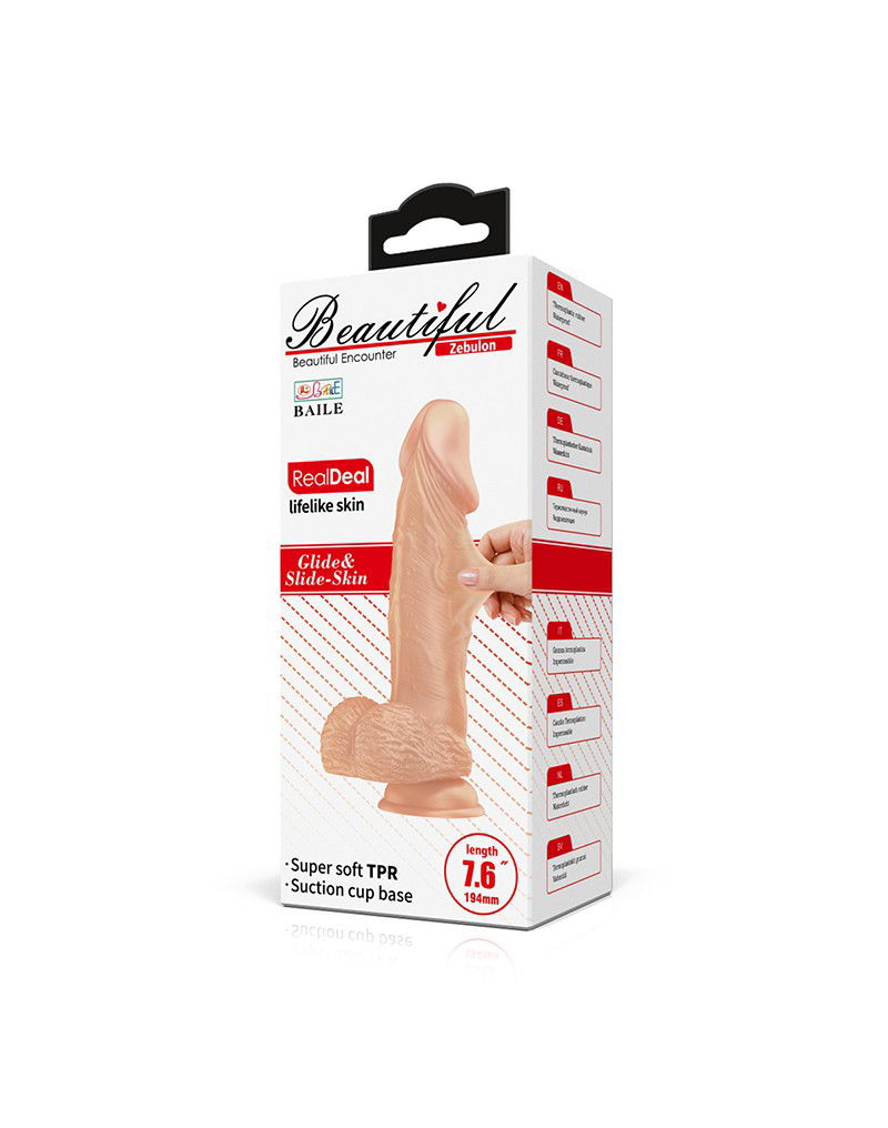 Pretty Love Zebulon Dildo Realista 19,4 cm (Ø 4,2 cm) – Nude