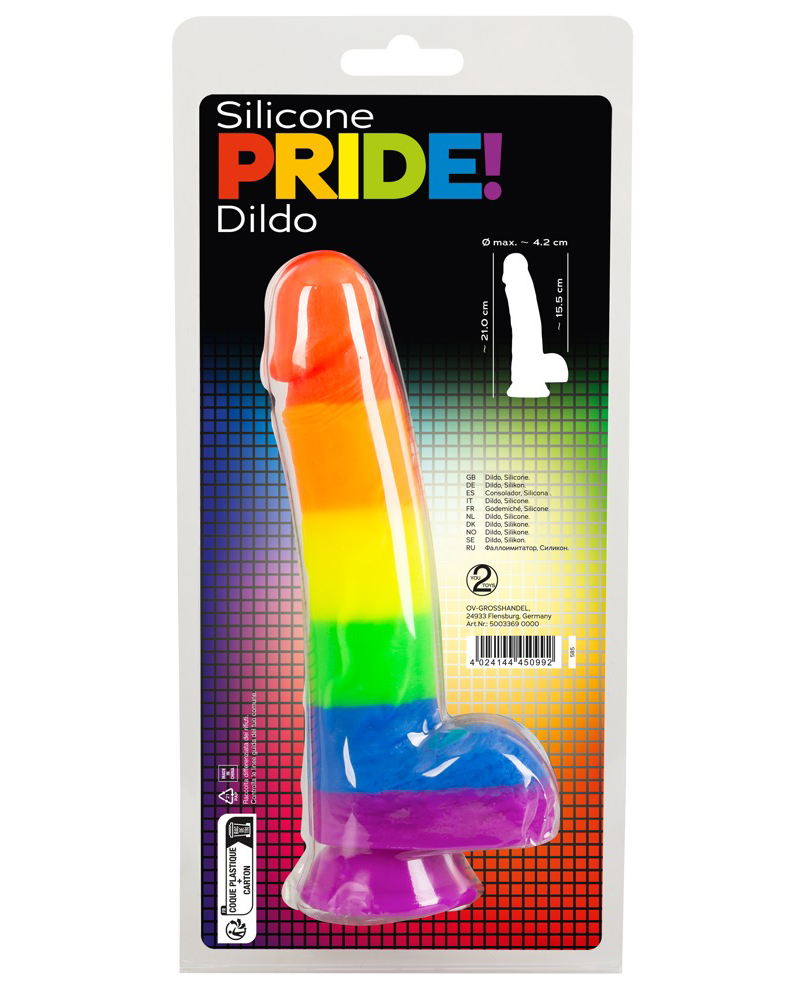 PRIDE! – Dildo de silicona multicolor con ventosa