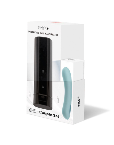 Kiiroo - Set Pareja de Masturbador Onyx+ y Vibrador Punto G Pearl 2+
