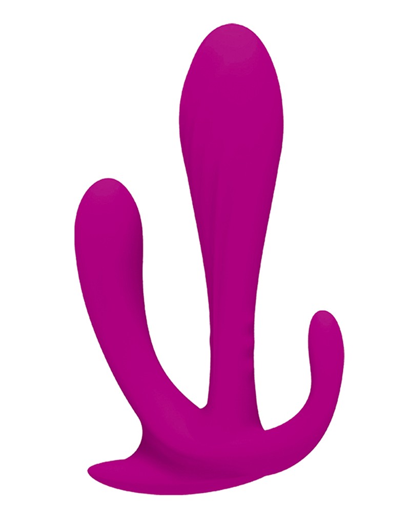 Pretty Love Edgar Doble Penetración Dildo – Silicona Suave (Color Rosa Intenso)