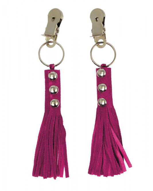 Rimba – Pinzas para Pezones con Mini Látigos de Cuero