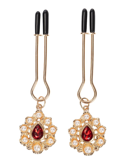 Rimba – Pinzas para Pezones con Adorno Dorado