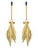 Rimba – Nipple Clamps with Golden Metal Feathers